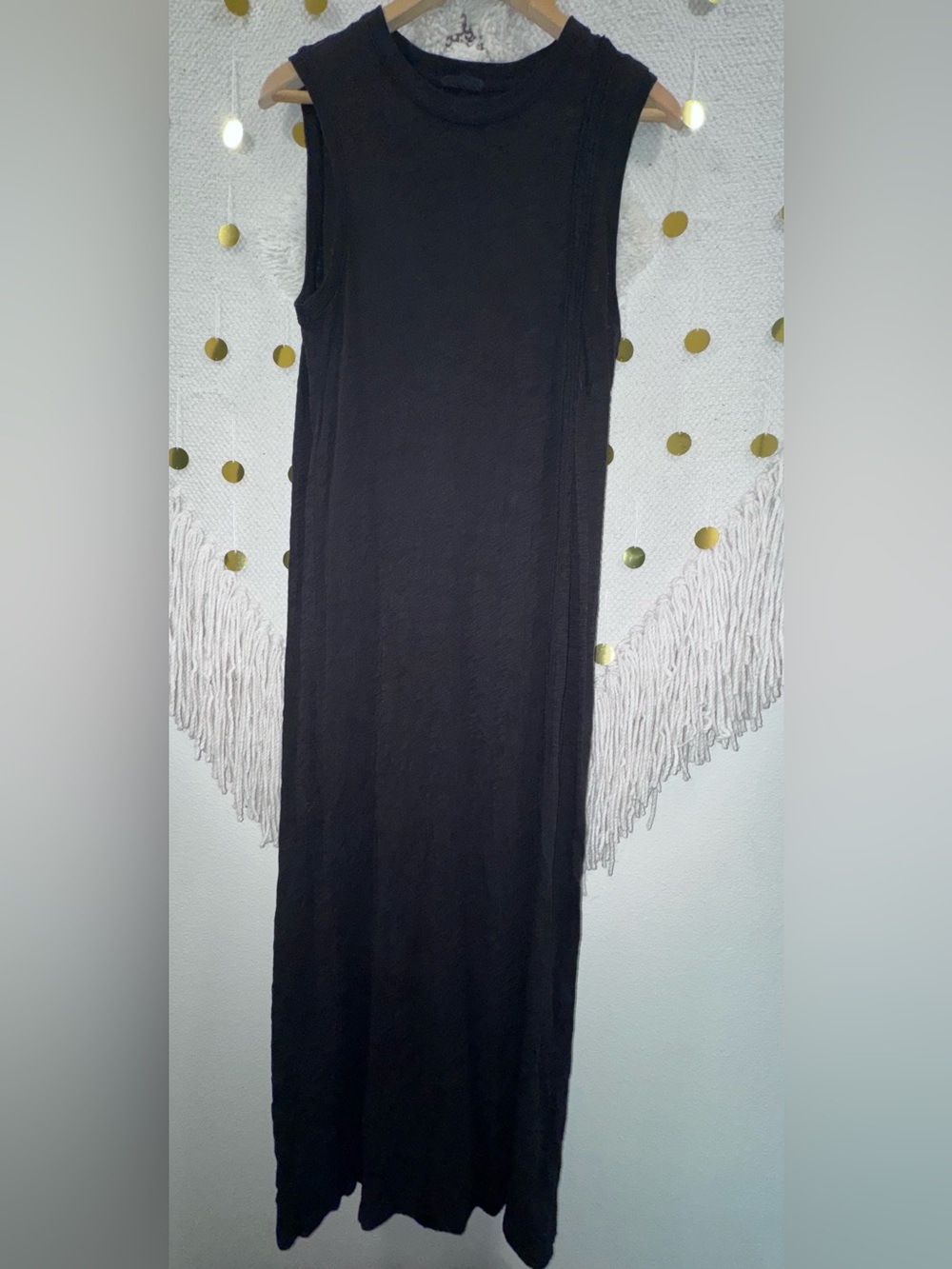 ATM Sleeveless Black Maxi Dress